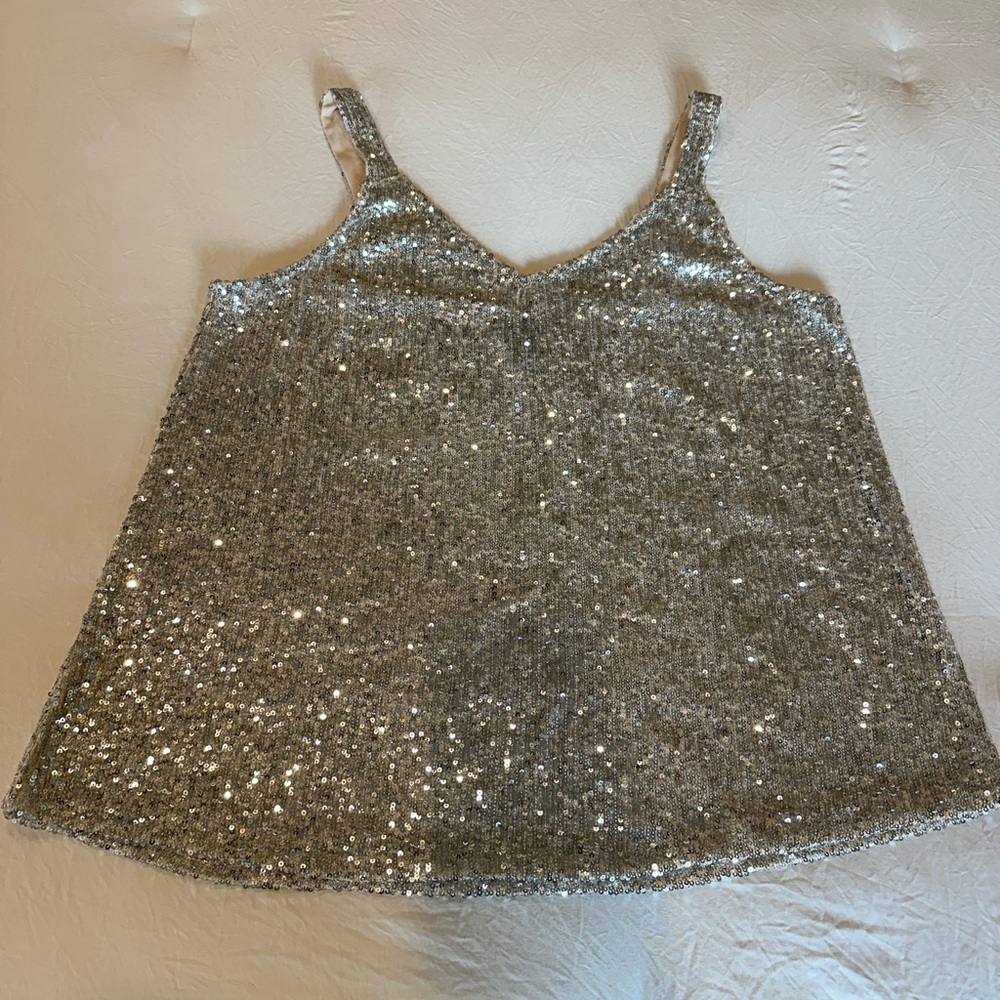 Daytrip Gold Sequin Tank Top